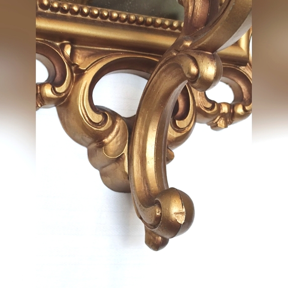 Homco Dart 1972 ornate smokey gray mirrored wall candleholders - Picture 7 of 14